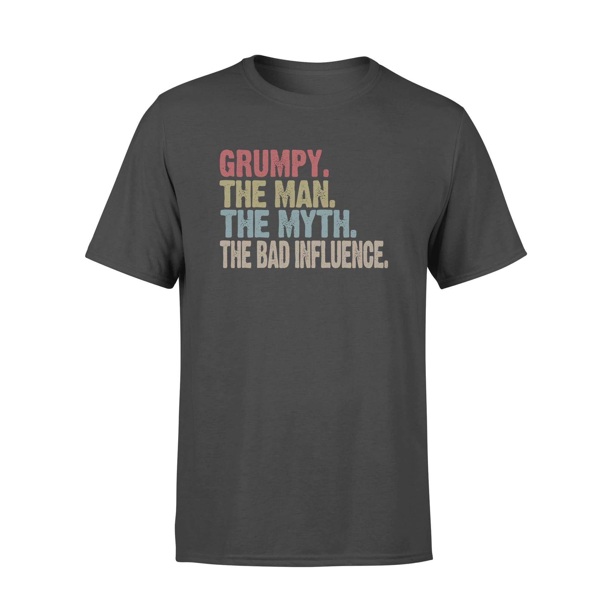 GRUMPY.THE MAN. THE MYTH. THE BAD INFLUENCE, GIFTS FOR GRANDPA,GRANDPA SHIRT,GRANDPA GIFTS,FATHER?S DAY GIFT,PLUS SIZE SHIRT