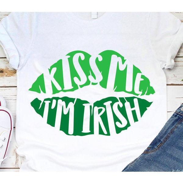 Kiss me i?m irish funny st patricks day t shirt ? GST