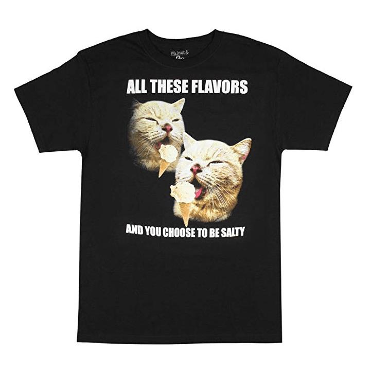Kitty cats licking ice cream all these flavors and you choose to be salty cat shirt for cat lover ? GST