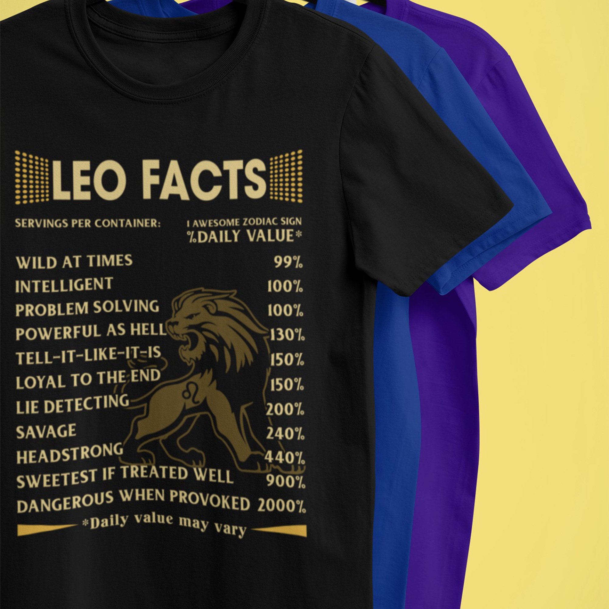 Leo Fact Zodiac T Shirt