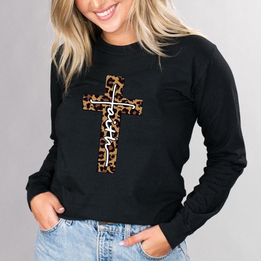 Leopard Faith Long Sleeve Tee shirt, jesus shirt, i love jesus shirt forever long sleeve, all size jesus shirt Leopard Faith Long Sleeve Tee shirt, jesus shirt, i love jesus shirt forever long sleeve, all size jesus shirt