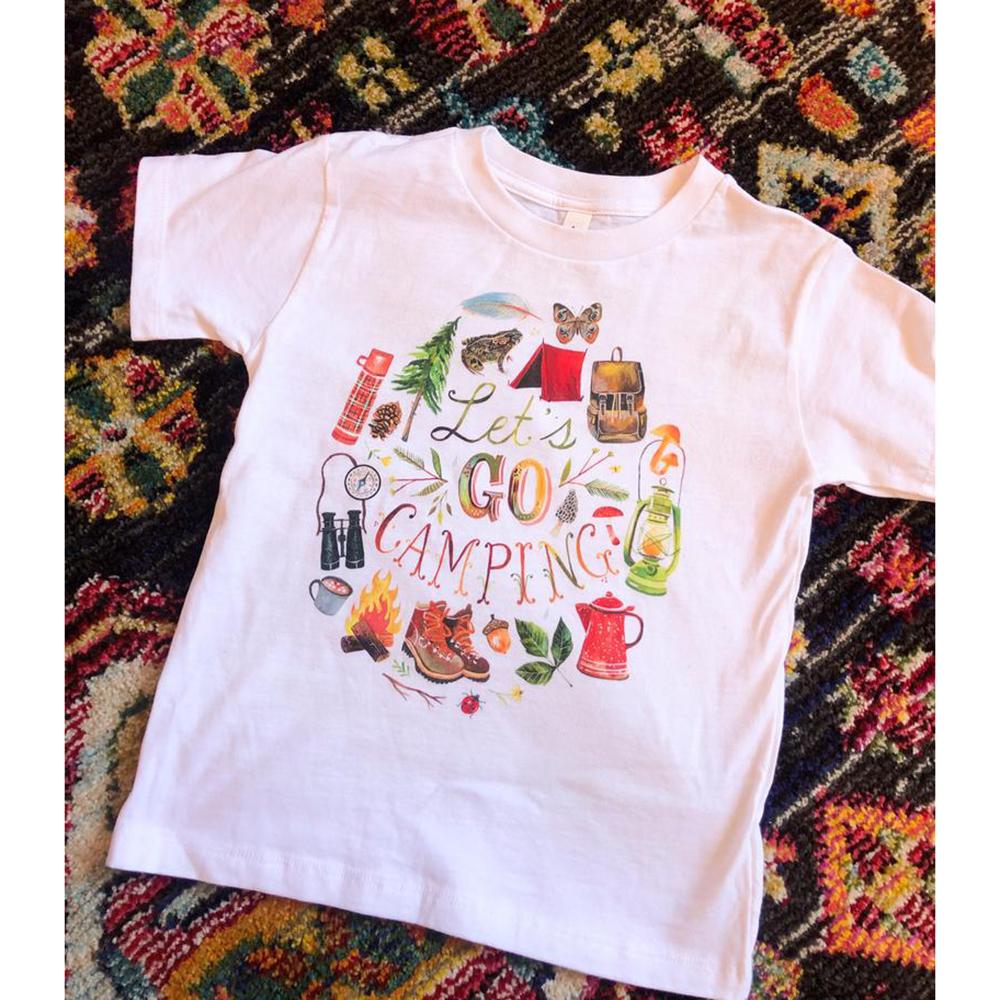 Let?s go camping toddler shirt GST