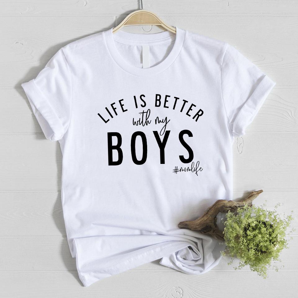 Life is better with my boys mom life shirt ? GST Life is better with my boys mom life shirt ? GST
