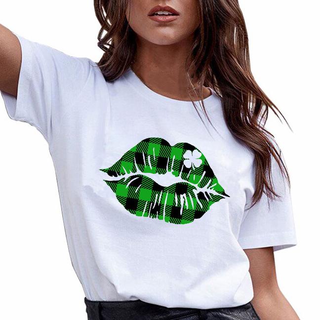 Lips with clover st patricks day shirt for women ? GST Lips with clover st patricks day shirt for women ? GST