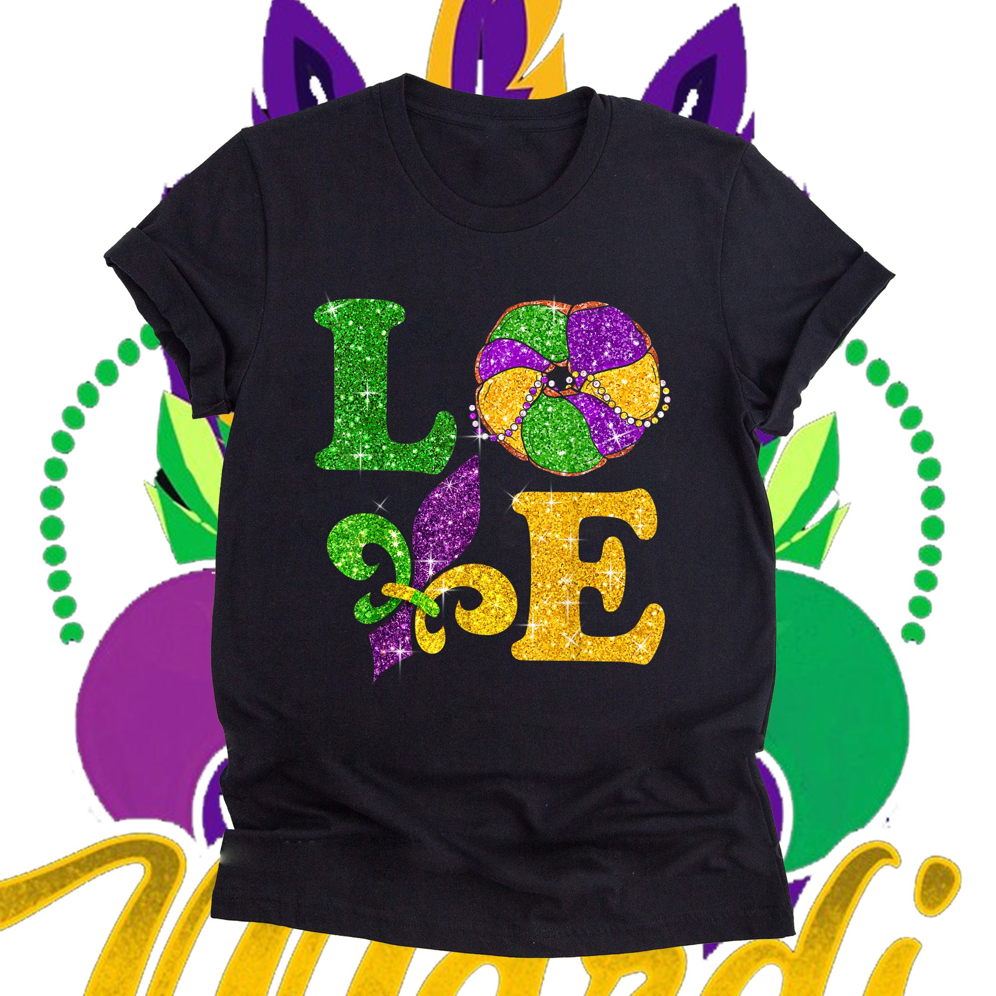 Love matching fleur de lys king cake tshirt ? GST