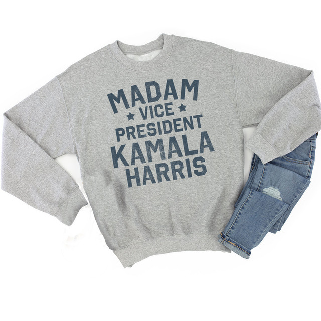 Madam Vice President Kamala Harris 2020 Vintage Look Design Unisex Sweatshirt Madam Vice President Kamala Harris 2020 Vintage Look Design Unisex Sweatshirt