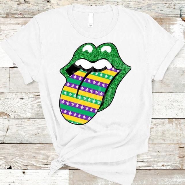 Mardi gras 2020 lips sublimation t-shirt ? GST