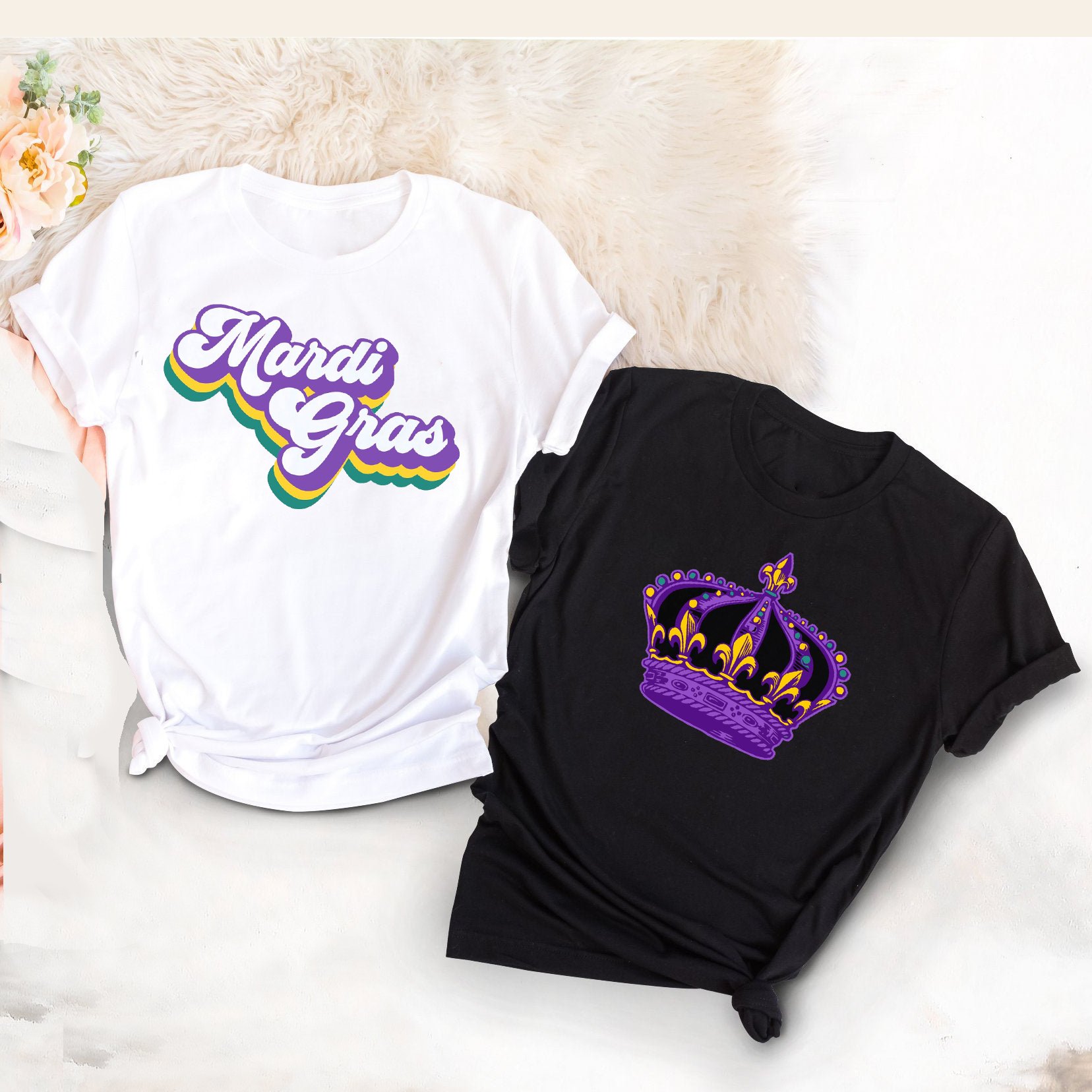 Mardi gras crown matching t-shirt Mardi gras crown matching t-shirt
