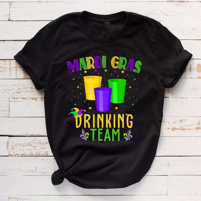 Mardi gras drinking team shirt ? GST