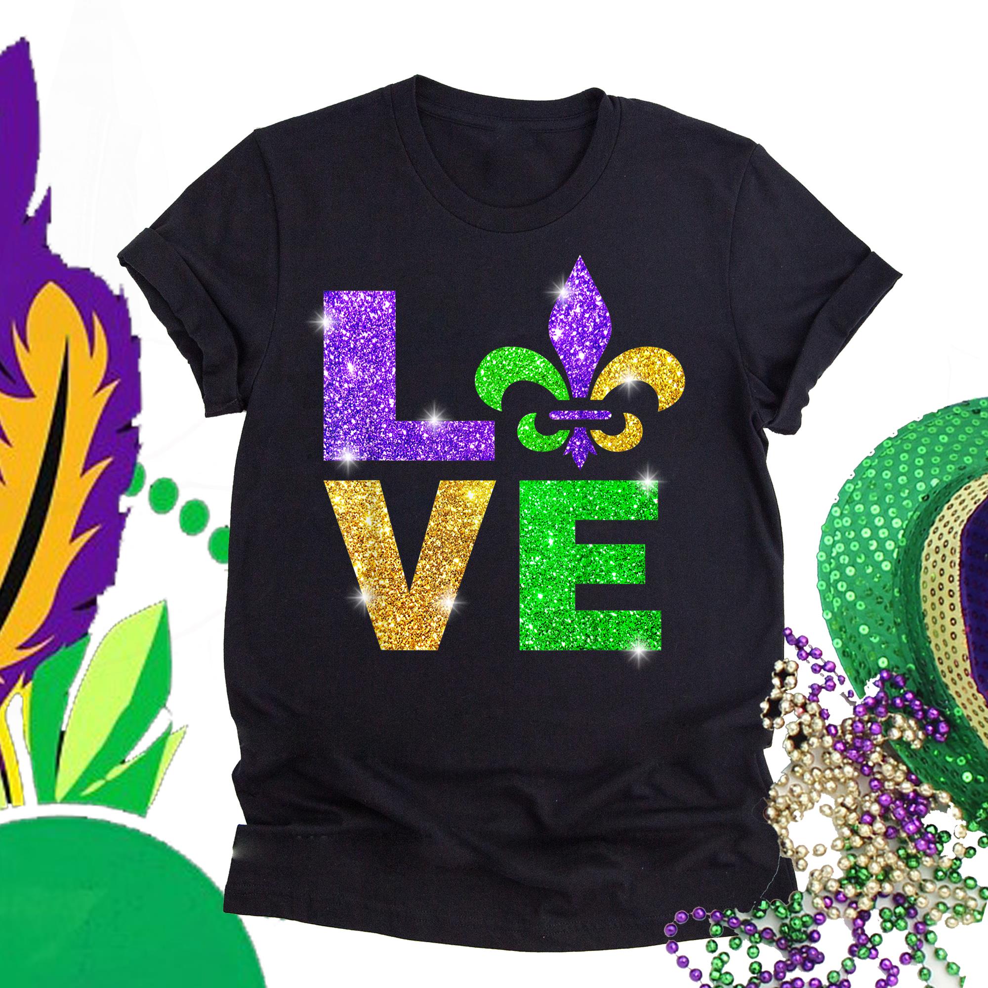 Mardi gras ? G1-I love mardi gras t-shirt fleur de lis t-shirt ? GST