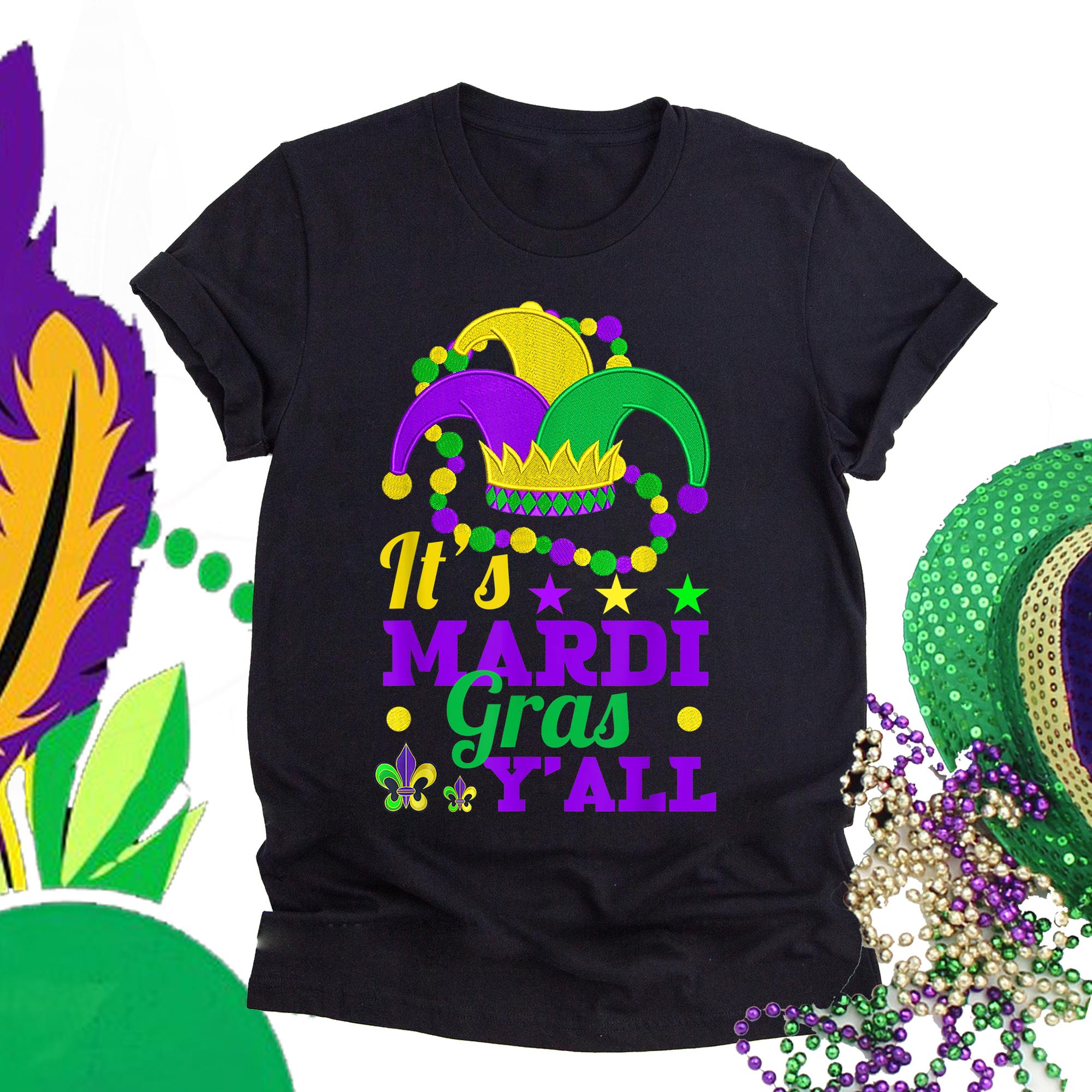 Mardi gras ? G1-It?s mardi gras y?all t-shirt ? GST Mardi gras ? G1-It?s mardi gras y?all t-shirt ? GST