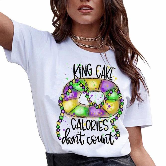 Mardi gras ? King cake mardi gras sublimation shirt ? GST