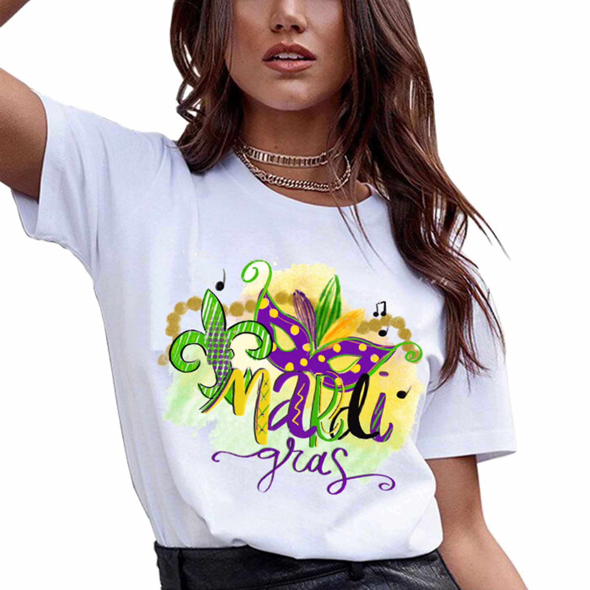 Mardi gras ? Mardi gras sublimation shirt for women ? GST
