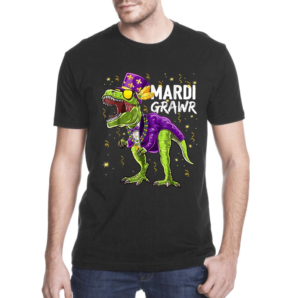 Mardi gras ? Mardi grawr t rex dinosaur mardi gras shirt ? GST