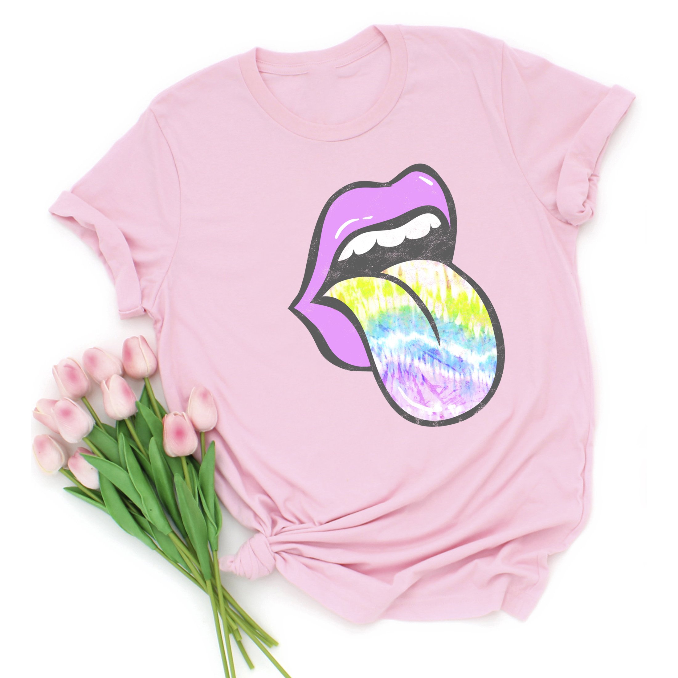 Mardi gras tongue sweater pink ? GST