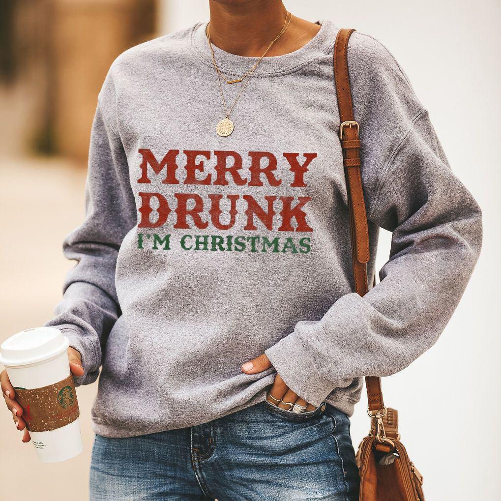Merry Drunk Im Christmas, Gift For Drinking Buddy, Christmas Gift For Wine Lover, Best Christmas Gift For Her