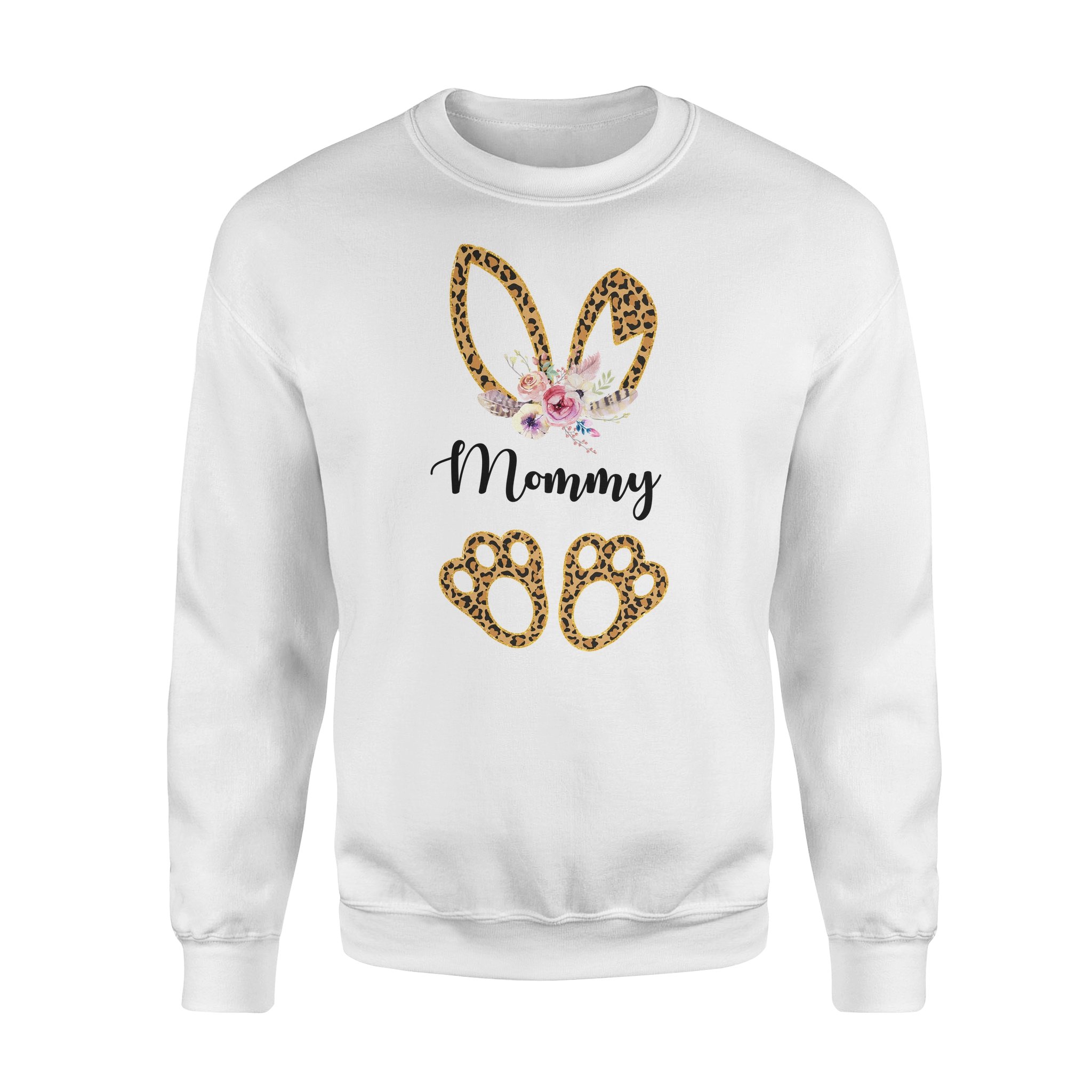 Mommy Bunny Easter Leopard Sweatshirt Mommy Bunny Easter Leopard Sweatshirt