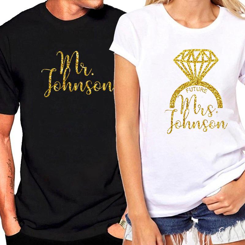 Mr future mrs custom engagement announcement matching shirt ? GST