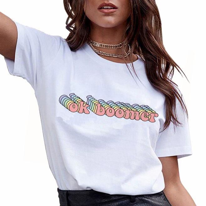Ok boomer rainbow color shirt generation Z vsco girl ? GST