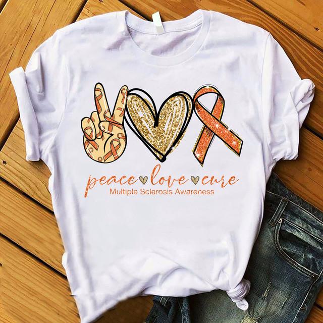 Peace love cure multiple sclerosis awareness shirt ? GST Peace love cure multiple sclerosis awareness shirt ? GST