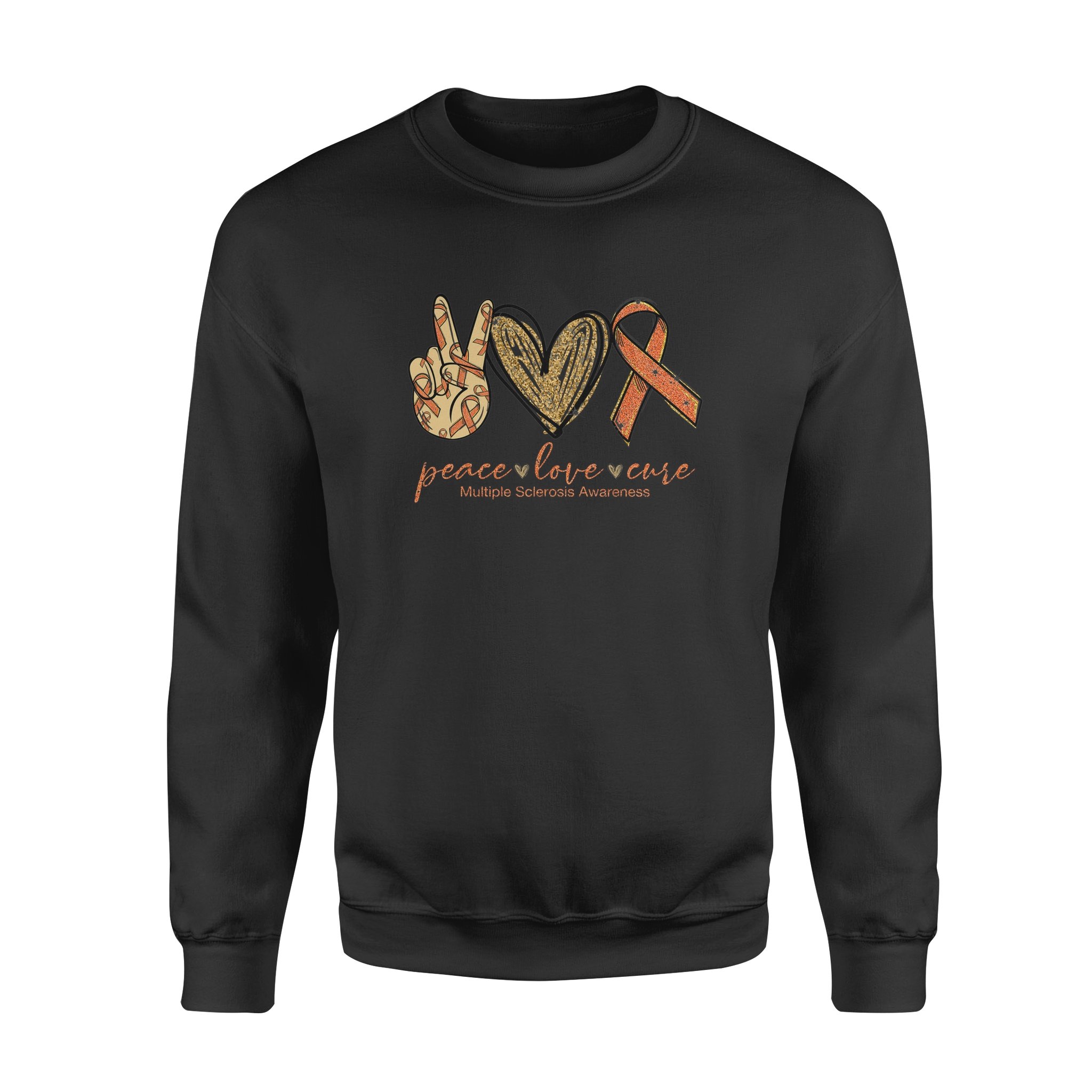 Peace Love Cure multiple Sclerosis Awareness Gift Shirt