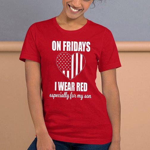 Red friday ? On fridays i wear red especially for my son R.E.D shirt ? GST Red friday ? On fridays i wear red especially for my son R.E.D shirt ? GST