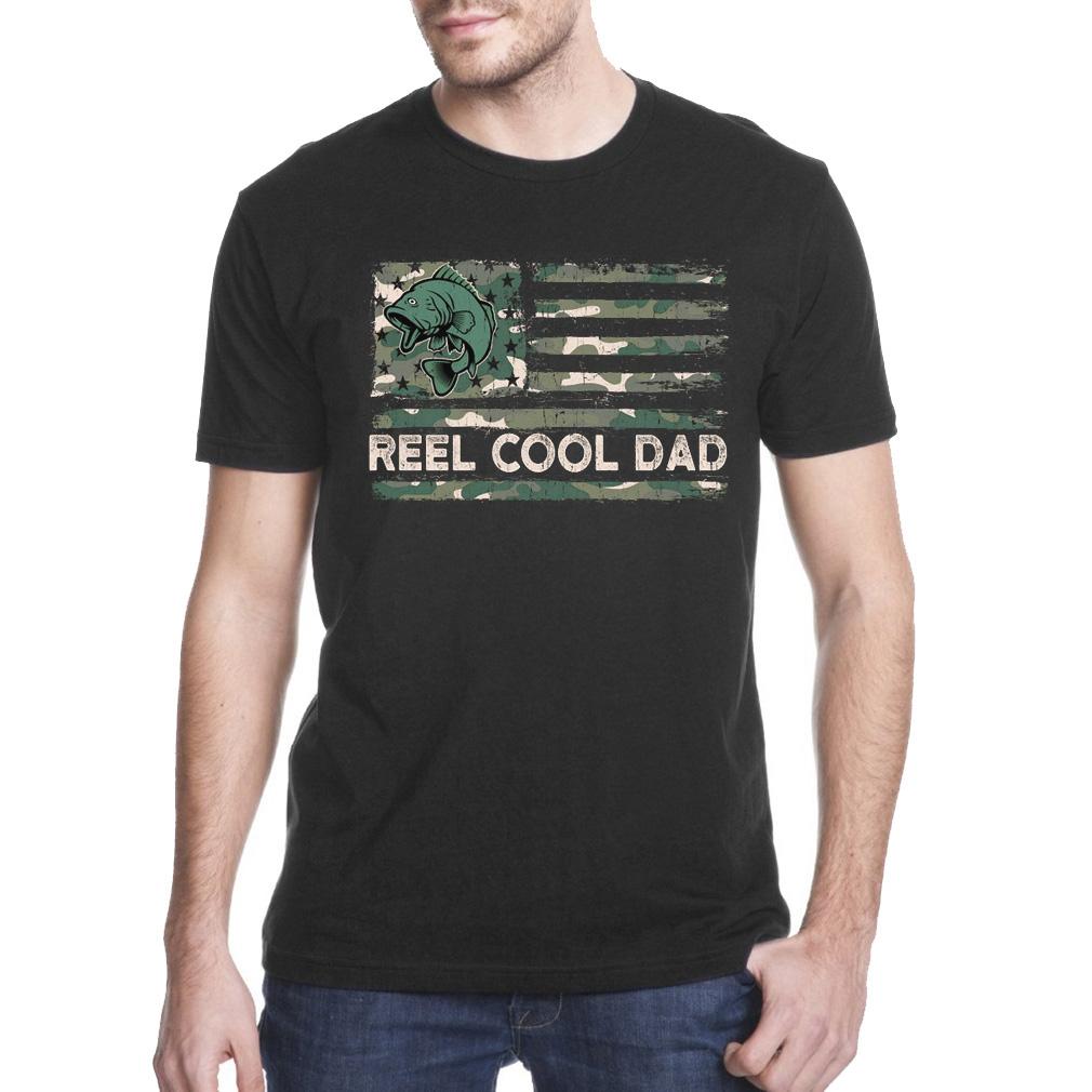 Reel Cool Dad Us Military Flag Shirt ? Gift For Dad Gsge