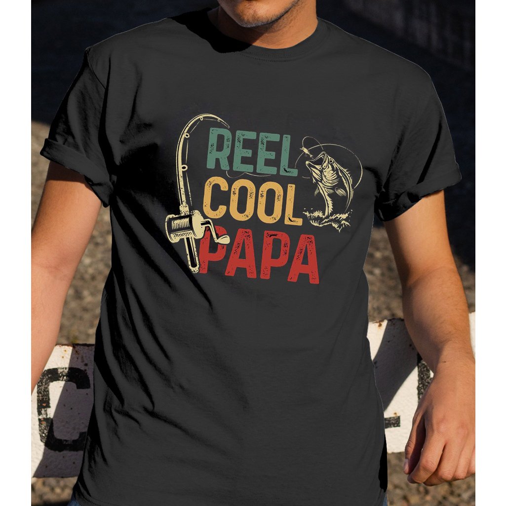 Reel Cool Papa Fishing Shirt ? Grandpa Shirt Dad Shirt Gsge