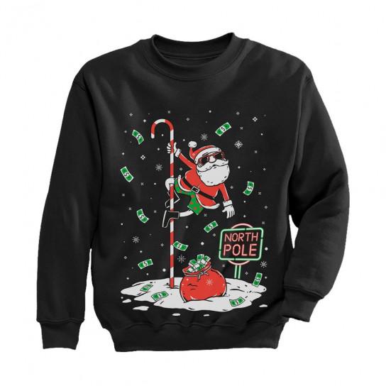 santa north pole funny ugly christmas youth sweatshirt