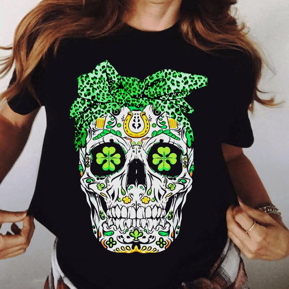 Shamrock skull patricks day shirt ? GST Shamrock skull patricks day shirt ? GST