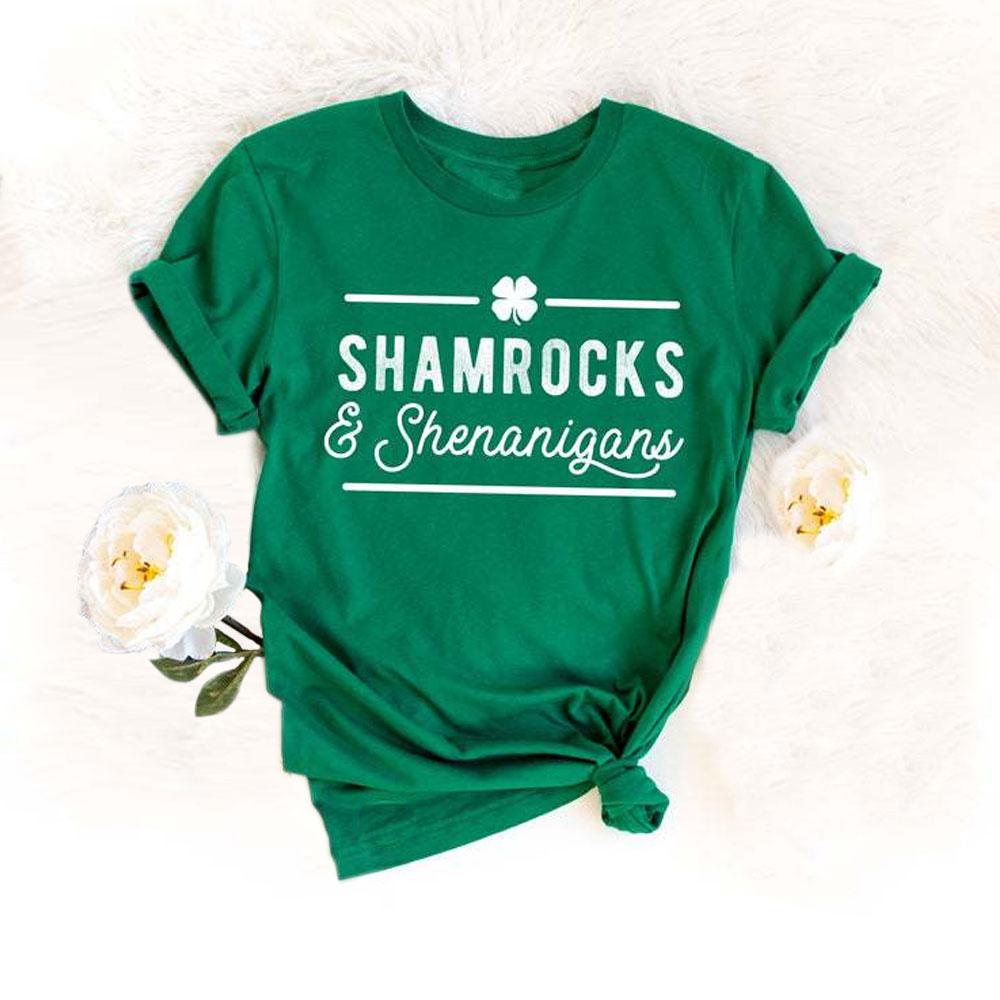 Shamrocks and shenanigans st patricks day shirt ? GST