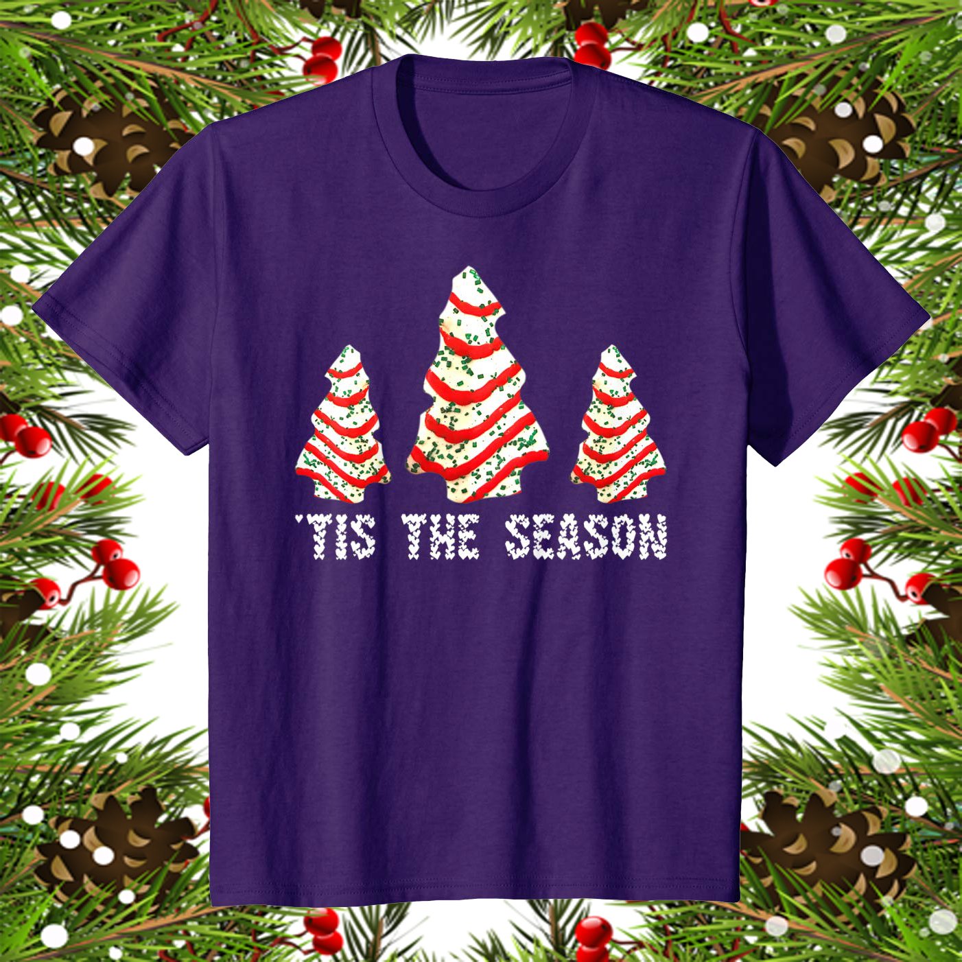 Snack Cake Sweatshirt, Christmas Tree Cake Sweatshirt, Tis the Season Shirt, Blood Type Debbie Cake Shirt, Christmas Gift for Her
