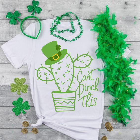 St patricks day ? Can?t pinch this irish cactus st patrick day t-shirt ? GST