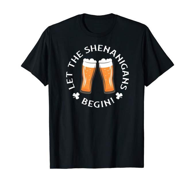 St patricks day ? G2-Let the shenanigans begin irish shamrock t shirt ? GST