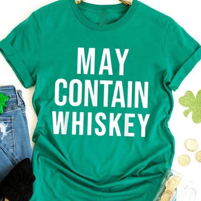 St patricks day ? May contain whiskey funny drinking saint st patricks day t-shirt ? GST St patricks day ? May contain whiskey funny drinking saint st patricks day t-shirt ? GST