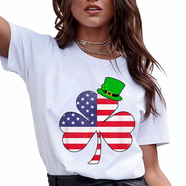 St patricks day ? St patricks day irish american flag shamrock t-shirt ? GST