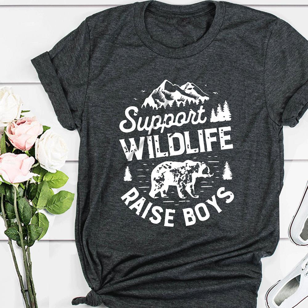 Support wildlife raise boys mom shirt ? GST Support wildlife raise boys mom shirt ? GST