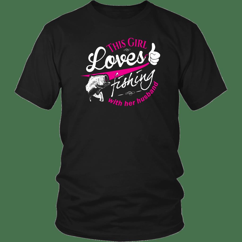 This Girl Loves Fishing With Her Husband Shirt ? Fishing Gift Gsge