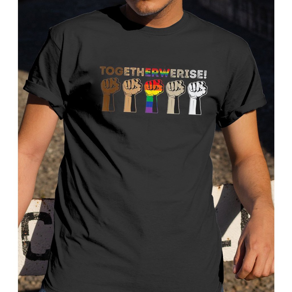 Together We Rise Black Shirt ? Black Pride Shirt Gsge