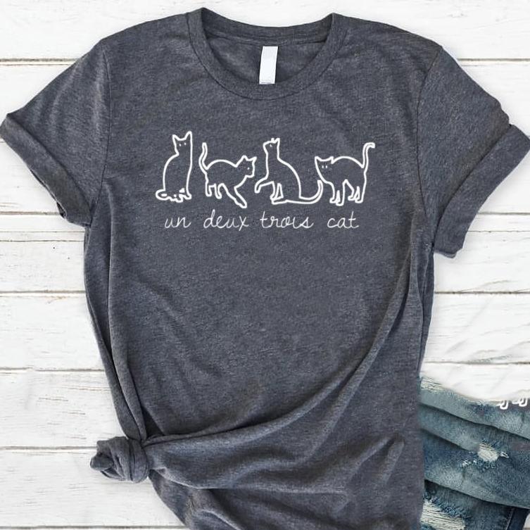 Un deux trois cat shirt ? GST