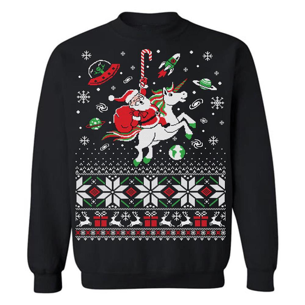 Unicorn Santa Ugly Christmas Sweater Sweatshirt