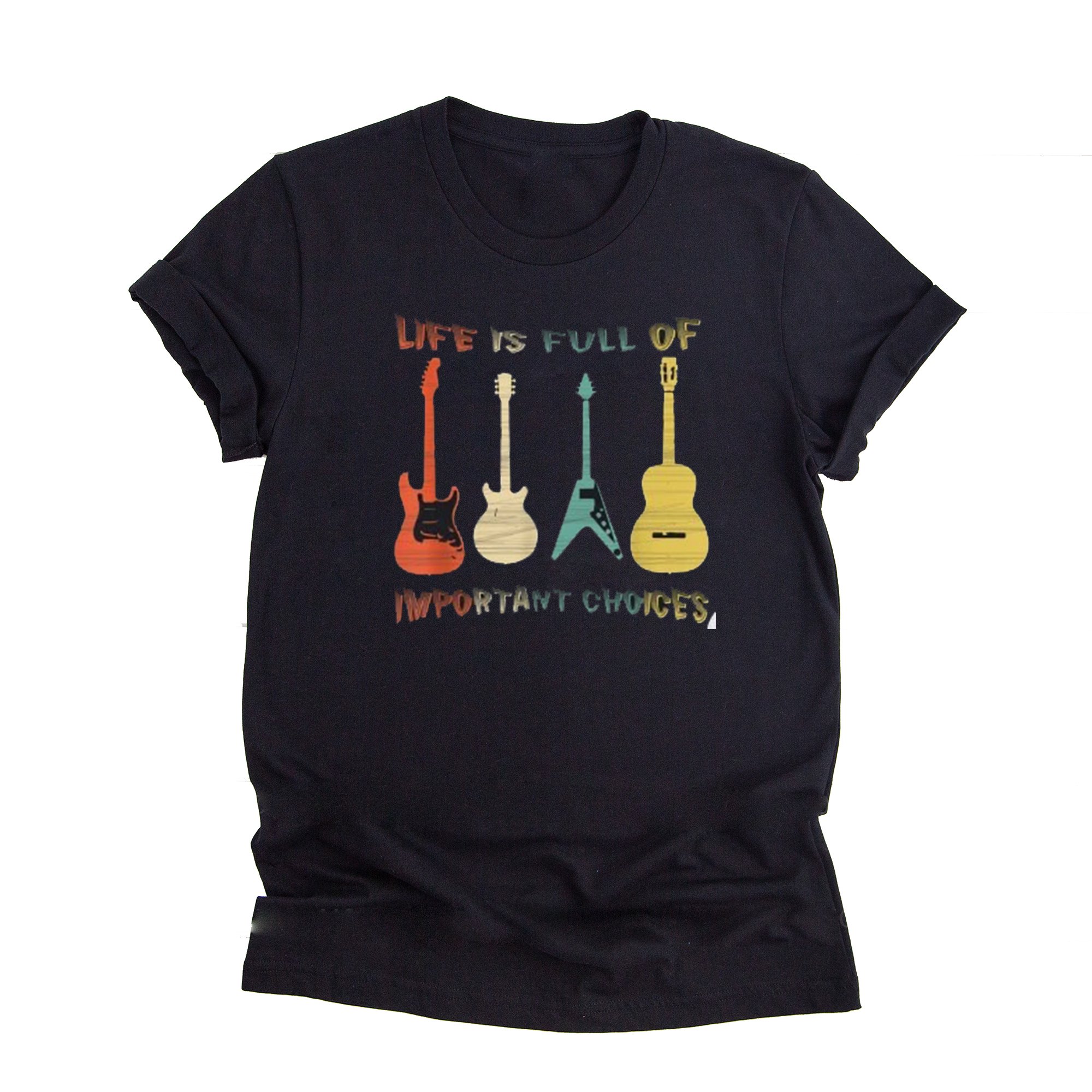 Vintage guitar t-shirt acoustic and electric guitar gifts for him ? GST