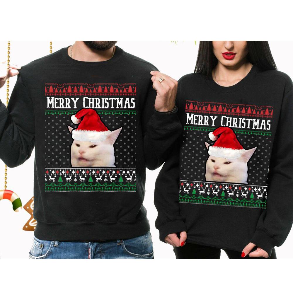 This Is Woman Yelling At A Smudge Cat Ugly Christmas Meme Sweatshirt This Is Woman Yelling At A Smudge Cat Ugly Christmas Meme Sweatshirt