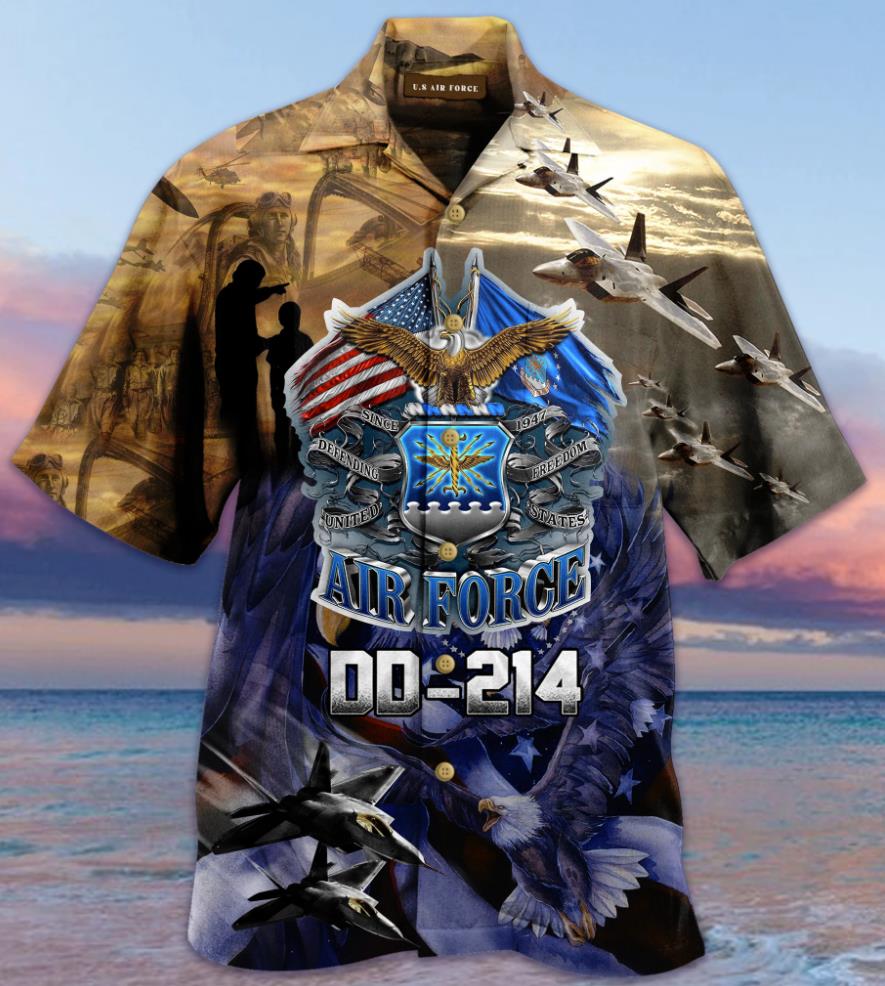 Air Force Dd - 214 Hawaiian Shirt Pre13744