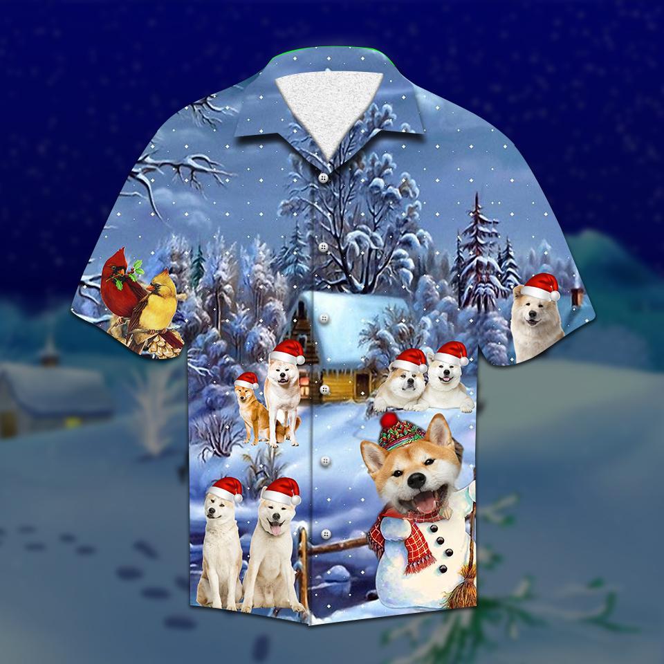 Akita Christmas Hawaiian Shirt Pre13779 Akita Christmas Hawaiian Shirt Pre13779