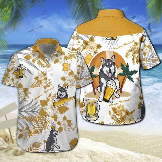 Alaskan Malamute Beer Hawaiian Shirt Pre13771 Alaskan Malamute Beer Hawaiian Shirt Pre13771