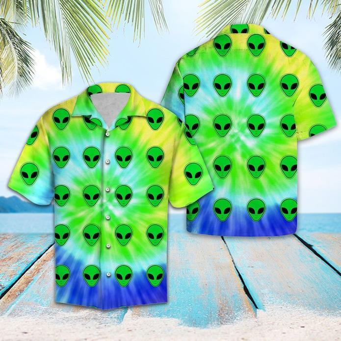 Alien Tiedye Hawaiian Shirt Pre10269 Alien Tiedye Hawaiian Shirt Pre10269