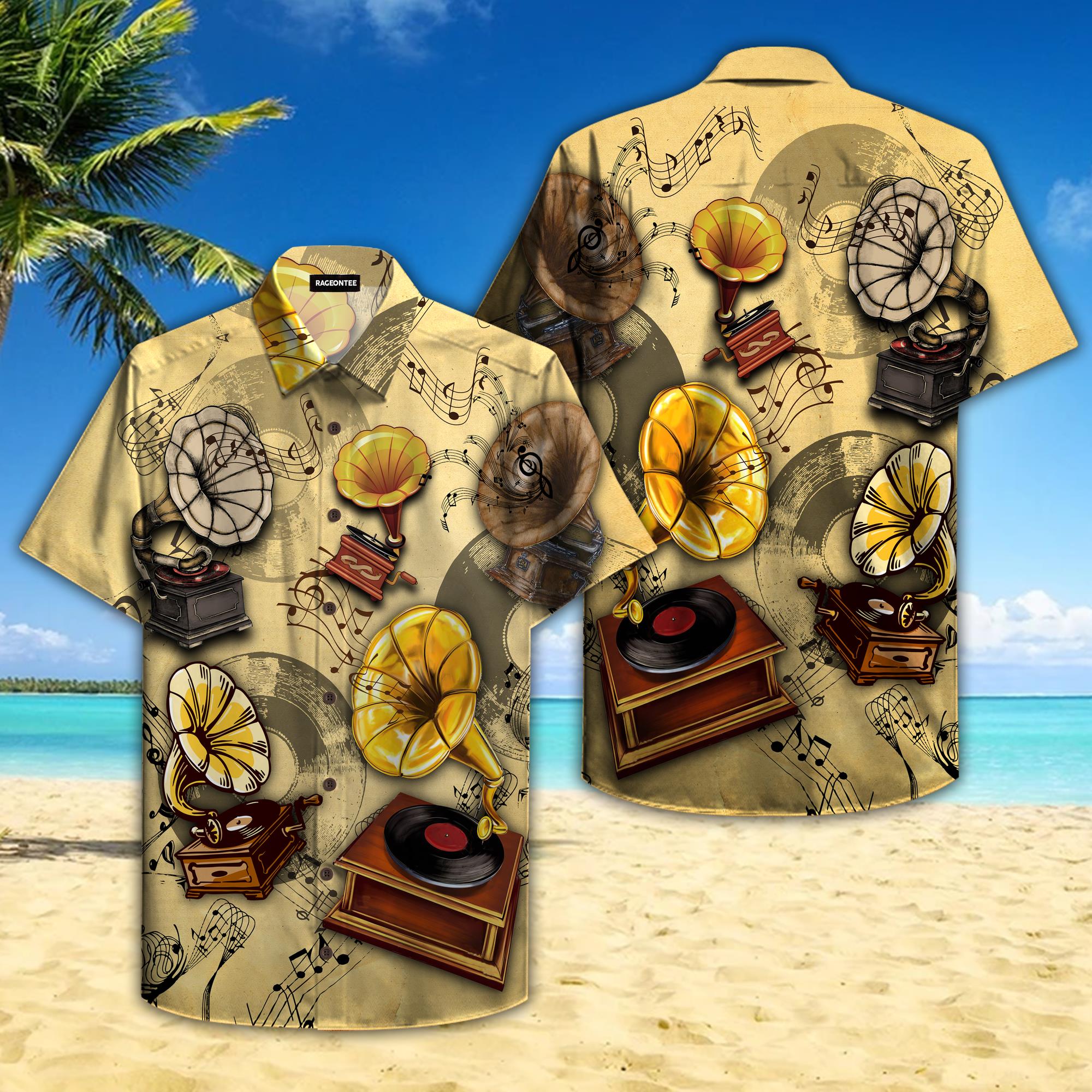 All About Gramophone Vinyl Records Hawaiian Shirt Pre11042 All About Gramophone Vinyl Records Hawaiian Shirt Pre11042