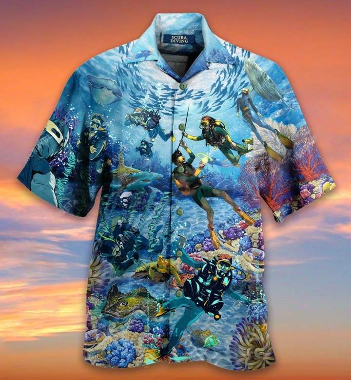 Amazing Blue Scuba Diving And Coral Reefs Hawaiian Shirt Pre13790 Amazing Blue Scuba Diving And Coral Reefs Hawaiian Shirt Pre13790