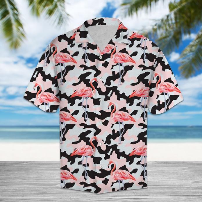 Amazing Camo Flamingo Hawaiian Shirt Pre11003 Amazing Camo Flamingo Hawaiian Shirt Pre11003